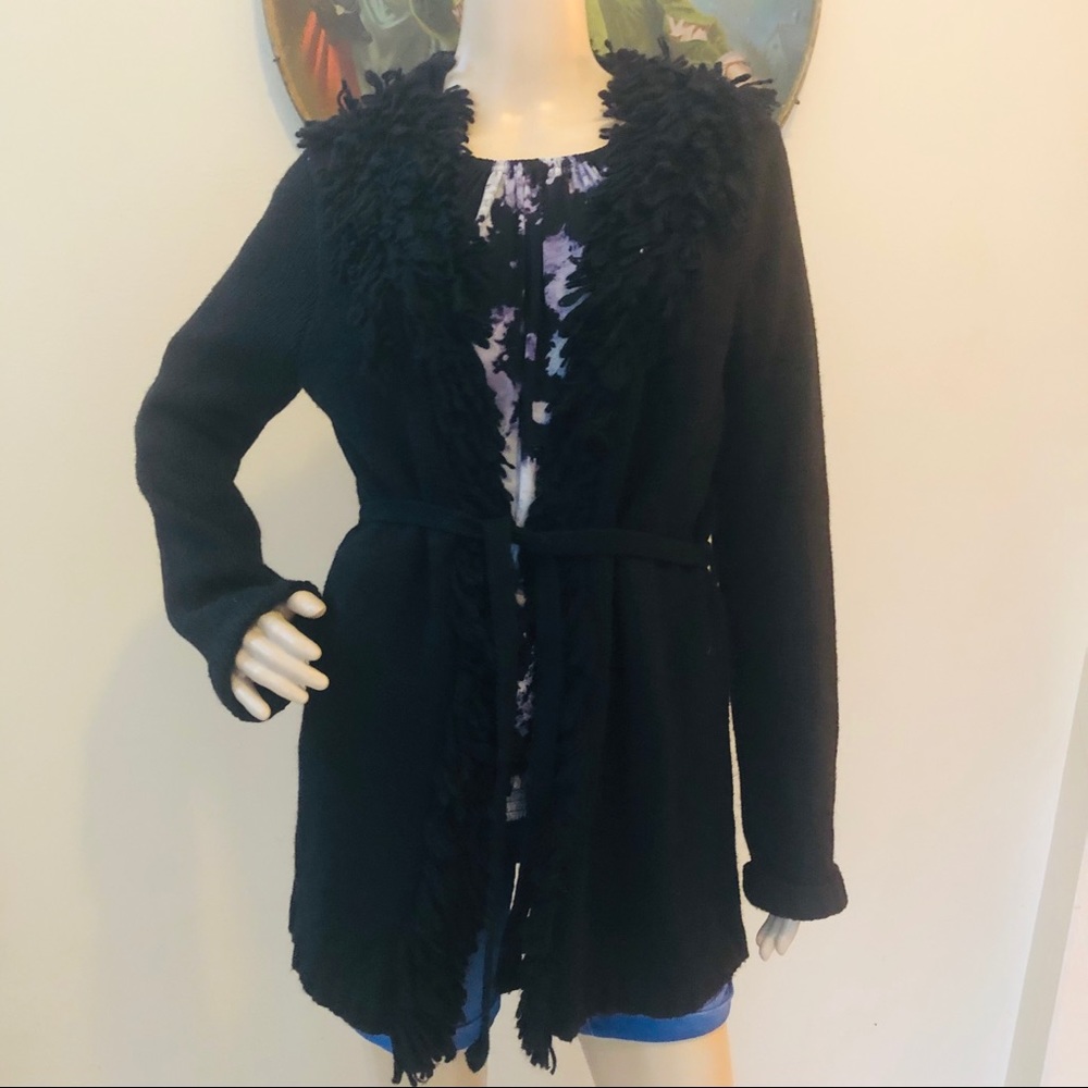 Next Era fringed cardigan with belt. Sz L